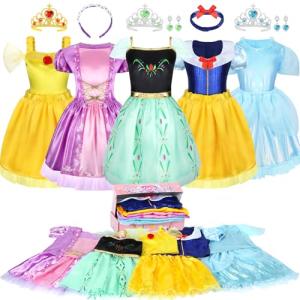 18 Pcs Disney Princess Dress Up Set for Girls