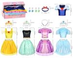 18 Pcs Disney Princess Dress Up Set for Girls
