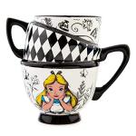 Alice in Wonderland Monochrome Stacked Teacups Mug
