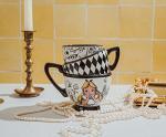 Alice in Wonderland Monochrome Stacked Teacups Mug