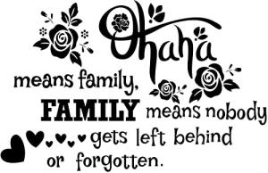Disney Ohana Means Family Wall Decals