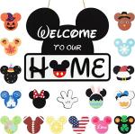 Disney Mickey Mouse Seasonal Welcome Door Sign Set