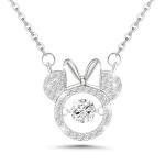 Disney Sterling Silver Mouse Pendant Necklace for Women