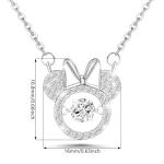 Disney Sterling Silver Mouse Pendant Necklace for Women