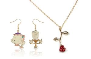 Disney Princess Accessories Set: Necklace & Earrings