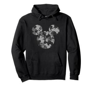 Disney Mickey Camo Gray Hoodie