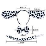 Dalmatian Costume Set with Dog Ears and Bow Tie