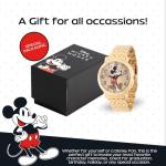 Mickey Mouse Watch for Men - Gold Dial Design