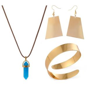 Disney Princess Jewelry Set with Blue Crystals 3PCS