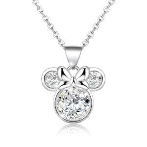 Disney Mouse Bow Necklace in Sterling Silver