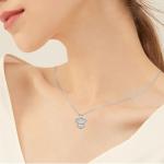 Disney Mouse Bow Necklace in Sterling Silver