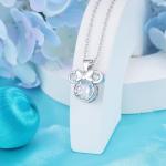 Disney Mouse Bow Necklace in Sterling Silver