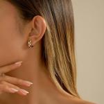 Disney-Inspired Chic Checker Hoop Earrings for Women