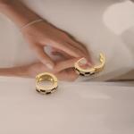 Disney-Inspired Chic Checker Hoop Earrings for Women