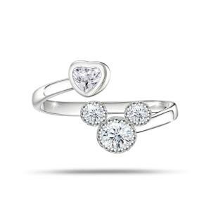 Disney Sterling Silver Heart Mouse Ring for Her