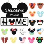 Disney Cute Mouse Seasonal Welcome Door Sign