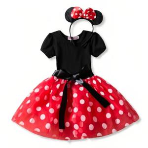 Girls Mini Mouse Costume for Toddler Dress-Up