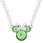 Minnie Mouse August Birthstone Pendant Necklace