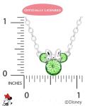 Minnie Mouse August Birthstone Pendant Necklace