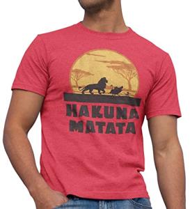 Lion King Hakuna Matata Adult T-Shirt - Red