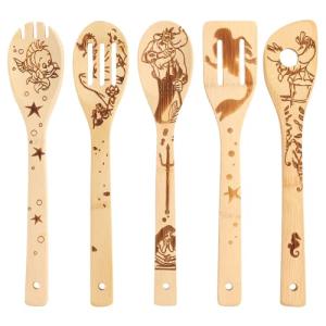 Personalized Little Mermaid Bamboo Cooking Spoons