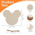 30 Pack Disney Mouse Head Wooden Craft Blanks