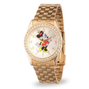 Minnie Mouse Women's Watch with Gold Stainless Steel