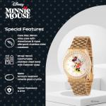 Minnie Mouse Women's Watch with Gold Stainless Steel