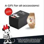Minnie Mouse Women's Watch with Gold Stainless Steel