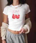 Disney Pink Bow Cherry Casual Summer Shirt