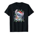 Lilo & Stitch Christmas Lights Portrait T-Shirt