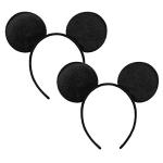 Disney Solid Black Mouse Ears Headband Set