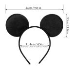 Disney Solid Black Mouse Ears Headband Set