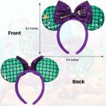 Mermaid Sequin Mouse Ears Headband for Adults
