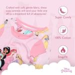 Disney Girls' Cute 4-Piece Cotton Pajama Set