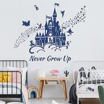 Disney Castle Wall Stickers with Quotes and Stars