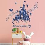 Disney Castle Wall Stickers with Quotes and Stars