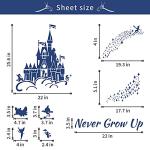 Disney Castle Wall Stickers with Quotes and Stars