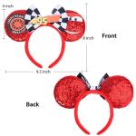 Cars Sequin Mouse Ears Headband for Adults