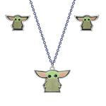 Mandalorian Grogu Jewelry Set: Earrings & Necklace