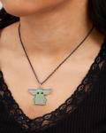 Mandalorian Grogu Jewelry Set: Earrings & Necklace