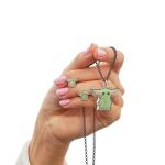 Mandalorian Grogu Jewelry Set: Earrings & Necklace
