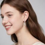 Disney Sterling Silver Mouse Earrings with Sparkly Zirconia