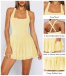 Disney Women's Yellow Halter Neck Golf Dress