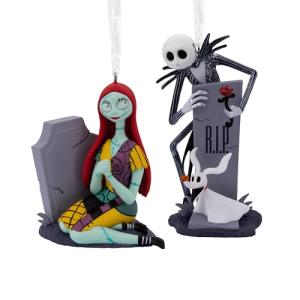 Jack and Sally Nightmare Before Christmas Ornaments Set