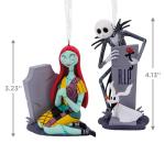 Jack and Sally Nightmare Before Christmas Ornaments Set
