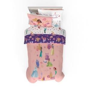 Disney Princess Recycled Twin Bedding Set, 4 Piece