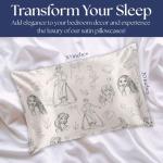 Disney Princess Satin Pillowcase - Silky Soft Beige