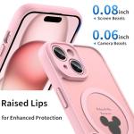 Cute Pink iPhone 15 Case with MagSafe Compatibility