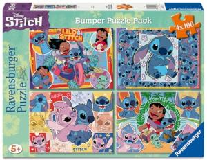 Disney Stitch 4x100 Piece Puzzle Bumper Pack